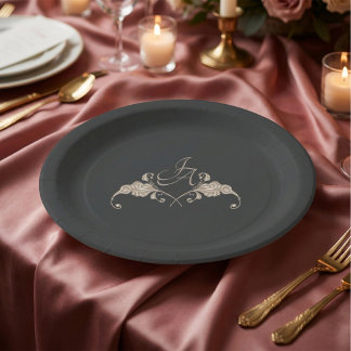 Luxury Baroque Wedding Paper Plate