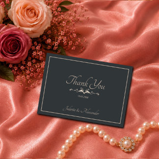 Luxury Baroque Wedding Thank You Card