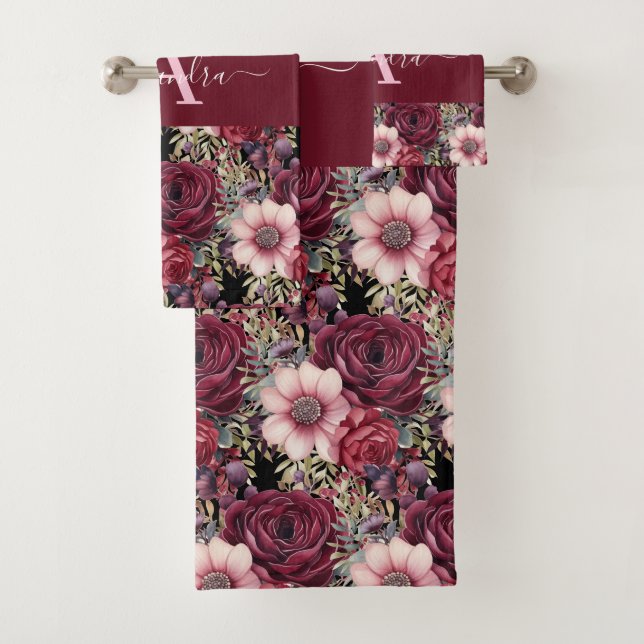 Luxury Bath Towel Set | Pamper Yourself w/ Flowers (Insitu)