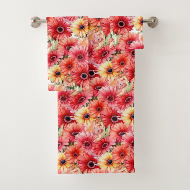 Luxury Bath Towel Set | Pamper Yourself w/ Flowers (Insitu)