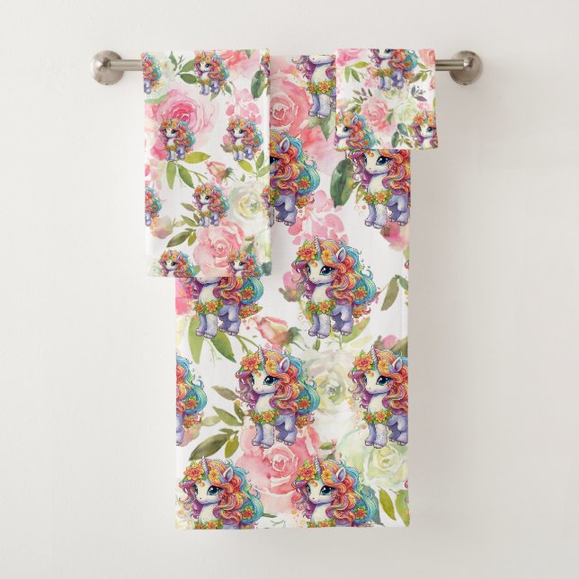 Luxury Bath Towel Set | Pamper Yourself w/ Flowers (Insitu)