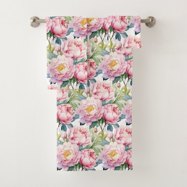 Luxury Bath Towel Set | Pamper Yourself w/ Flowers (Insitu)