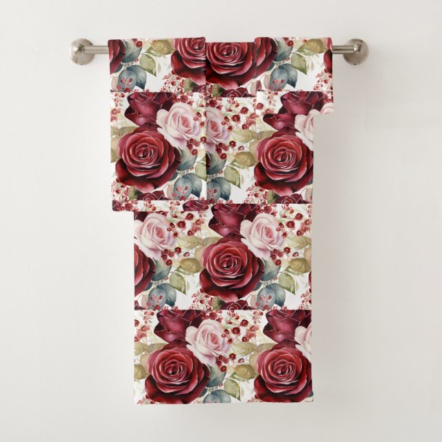 Luxury Bath Towel Set | Pamper Yourself w/ Flowers (Insitu)