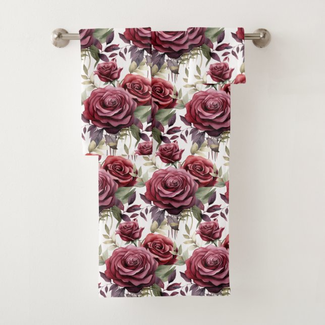 Luxury Bath Towel Set | Pamper Yourself w/ Flowers (Insitu)