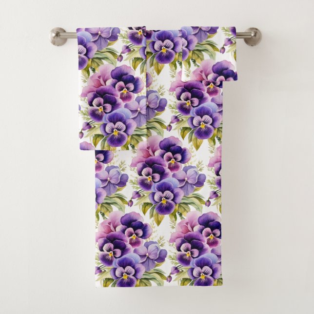Luxury Bath Towel Set | Pamper Yourself w/ Flowers (Insitu)