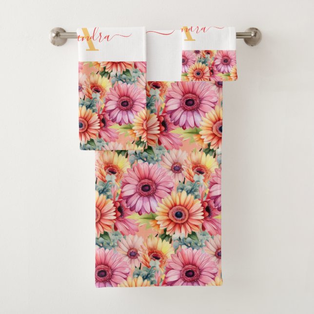Luxury Bath Towel Set | Pamper Yourself w/ Flowers (Insitu)