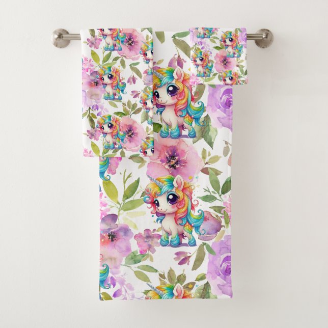 Luxury Bath Towel Set | Pamper Yourself w/ Flowers (Insitu)