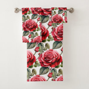 Luxury Bath Towel Set   Pamper Yourself w/ Flowers