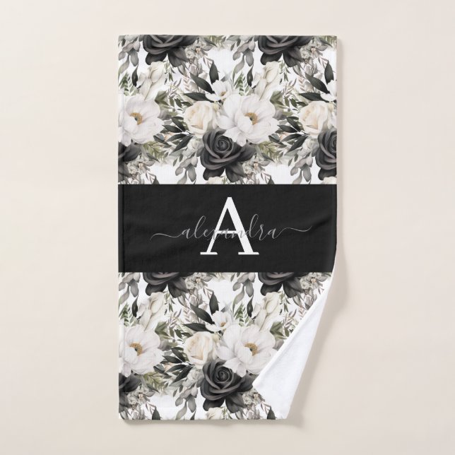 Luxury Bath Towel Set | Pamper Yourself w/ Flowers (Hand Towel)
