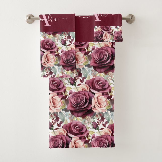 Luxury Bath Towel Set | Pamper Yourself w/ Flowers (Insitu)