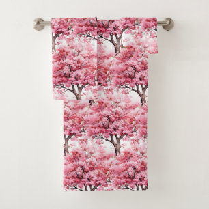 Luxury Bath Towel Set Pamper Yourself w/ Flowers