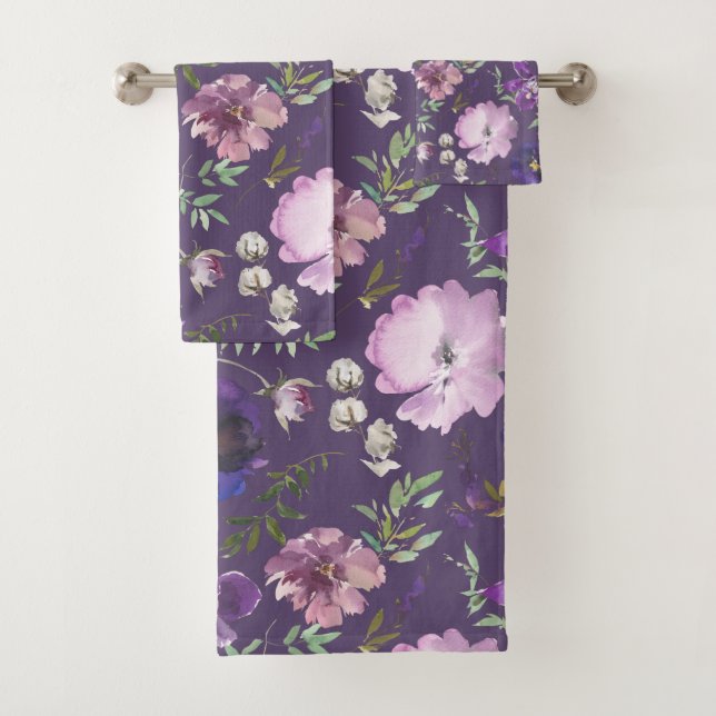 Luxury Bath Towel Set | Pamper Yourself w/ Flowers (Insitu)