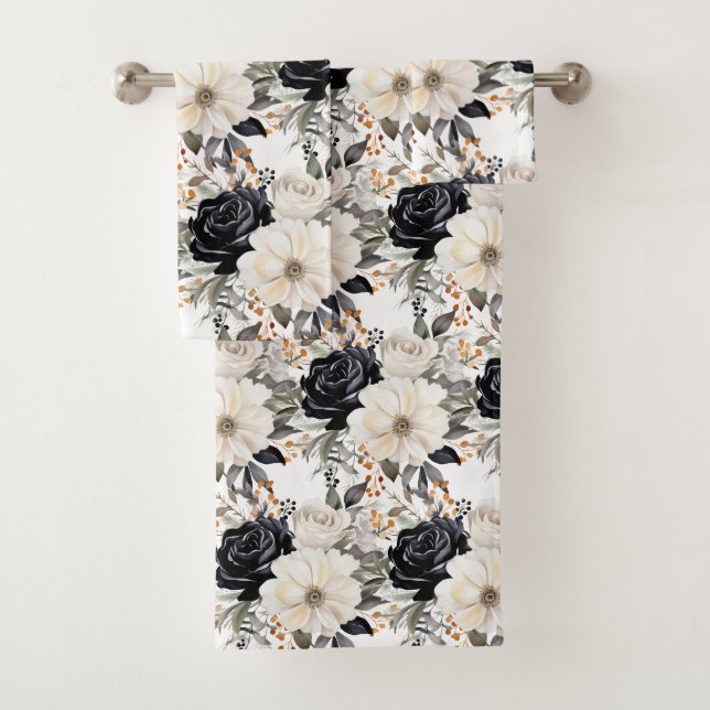 Luxury Bath Towel Set | Pamper Yourself w/ Flowers (Insitu)