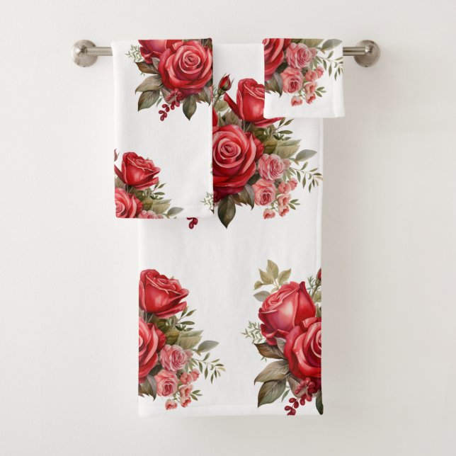 Luxury Bath Towel Set | Pamper Yourself w/ Flowers (Insitu)
