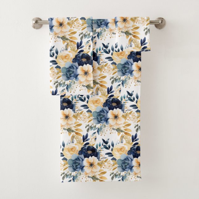 Luxury Bath Towel Set | Pamper Yourself w/ Flowers (Insitu)