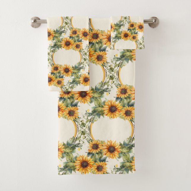 Luxury Bath Towel Set | Pamper Yourself w/ Flowers (Insitu)
