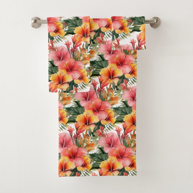 Luxury Bath Towel Set | Pamper Yourself w/ Flowers (Insitu)