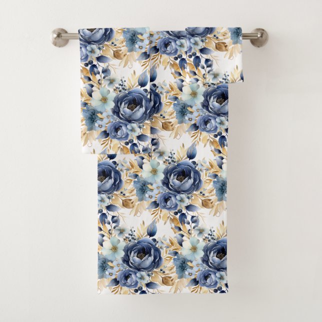 Luxury Bath Towel Set | Pamper Yourself w/ Flowers (Insitu)