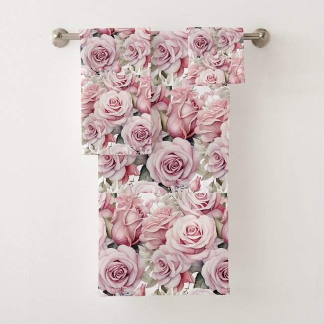 Luxury Bath Towel Set | Pamper Yourself w/ Flowers (Insitu)
