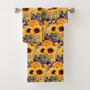 Luxury Bath Towel Set Pamper Yourself w/ Flowers