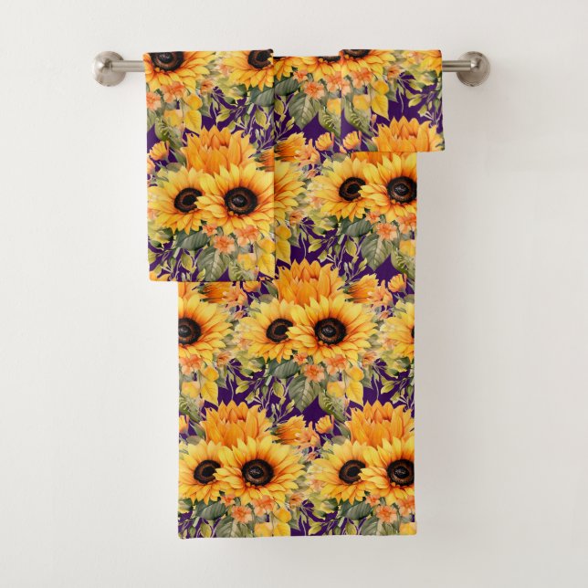 Luxury Bath Towel Set | Pamper Yourself w/ Flowers (Insitu)