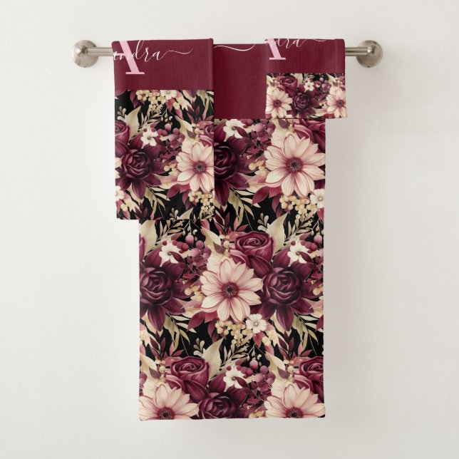 Luxury Bath Towel Set | Pamper Yourself w/ Flowers (Insitu)