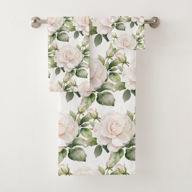 Luxury Bath Towel Set | Pamper Yourself w/ Flowers (Insitu)