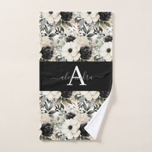 Luxury Bath Towel Set Pamper Yourself w/ Flowers