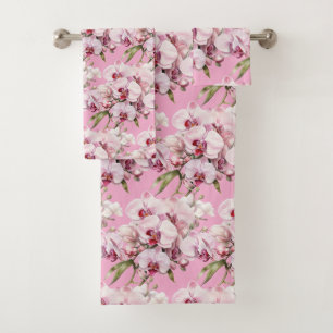 Luxury Bath Towel Set Pamper Yourself w/ Flowers