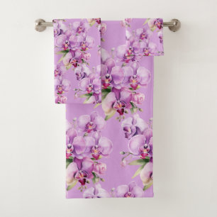 Luxury Bath Towel Set Pamper Yourself w/ Flowers
