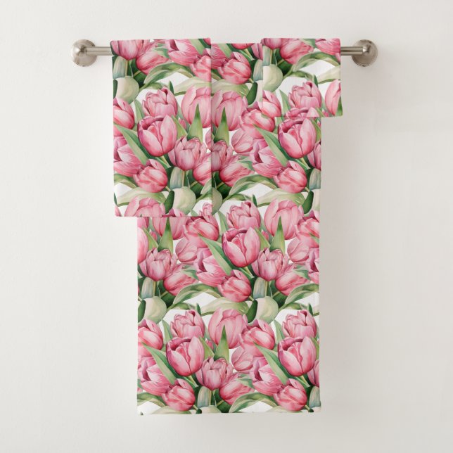 Luxury Bath Towel Set | Pamper Yourself w/ Flowers (Insitu)