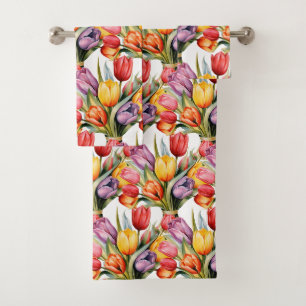 Luxury Bath Towel Set   Pamper Yourself w/ Flowers