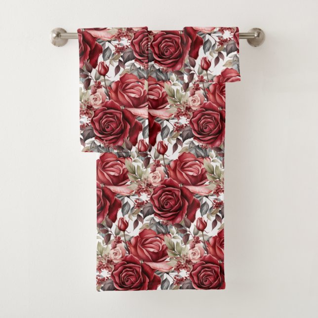 Luxury Bath Towel Set | Pamper Yourself w/ Flowers (Insitu)