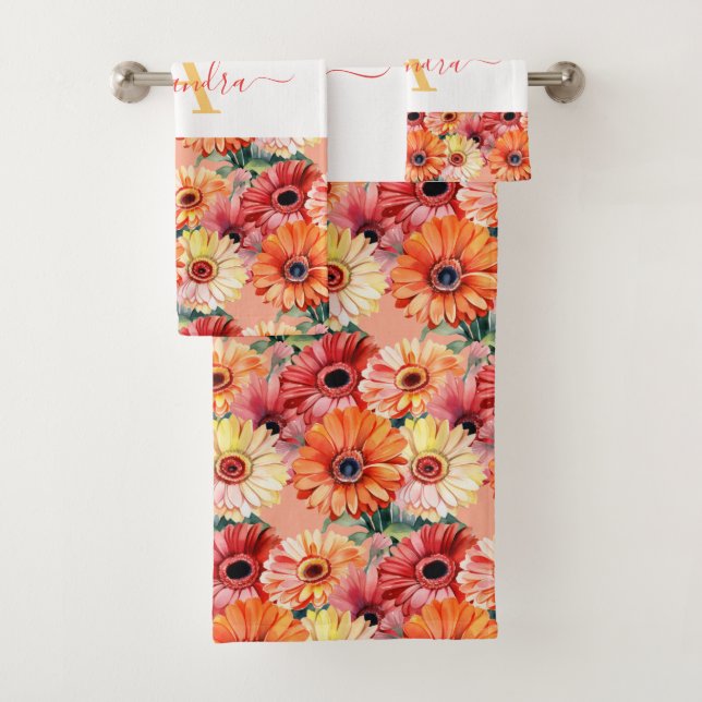 Luxury Bath Towel Set | Pamper Yourself w/ Flowers (Insitu)
