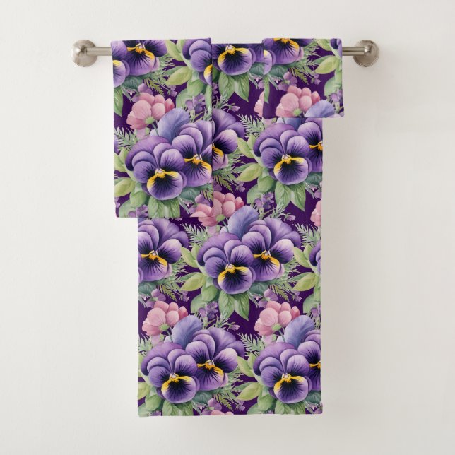 Luxury Bath Towel Set | Pamper Yourself w/ Flowers (Insitu)
