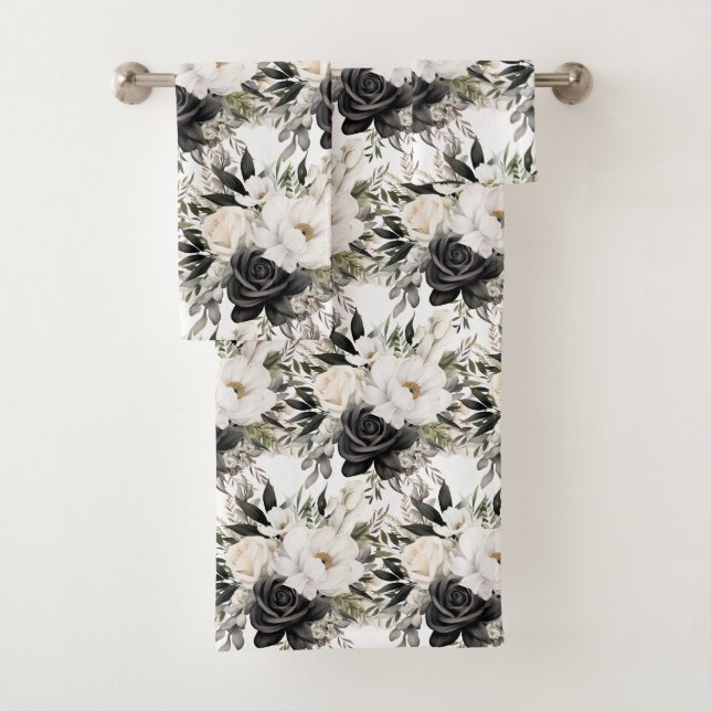 Luxury Bath Towel Set | Pamper Yourself w/ Flowers (Insitu)