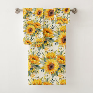 Luxury Bath Towel Set   Pamper Yourself w/ Flowers