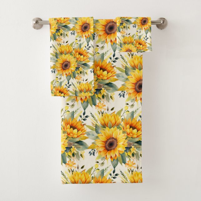 Luxury Bath Towel Set | Pamper Yourself w/ Flowers (Insitu)