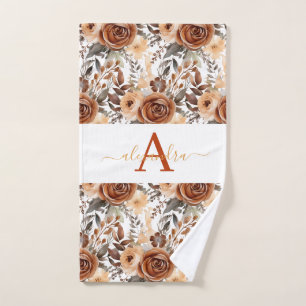 Luxury Bath Towel Set Pamper Yourself w/ Flowers