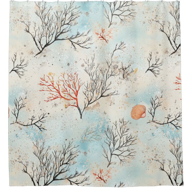 Luxury Beach Palette with Coral & Ocean Wave (Front)