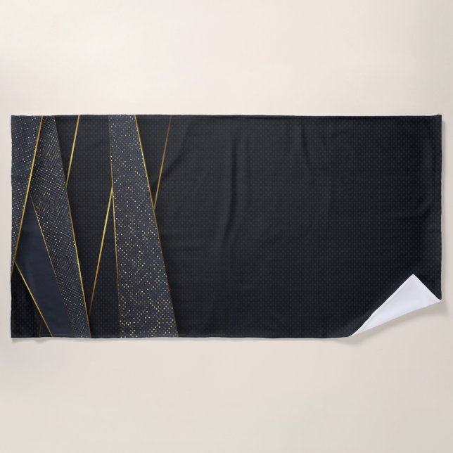 Luxury Beach Towel – Modern Geometric Design (Front)