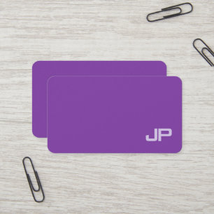 Luxury Beauty Salon Director Classy Monogram Plain Business Card
