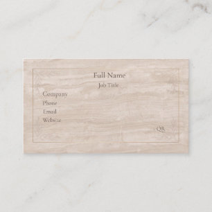Luxury Beige Stone Marble Gold Botanical Business Card