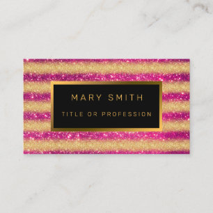 Luxury Best Popular Pink Gold Glitter Business Card