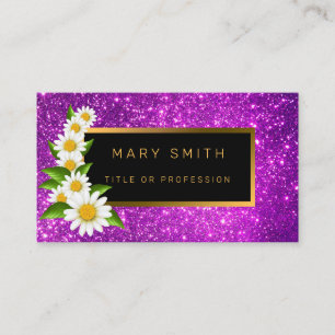 Luxury Best Popular Purple Gold Glitter Business Card