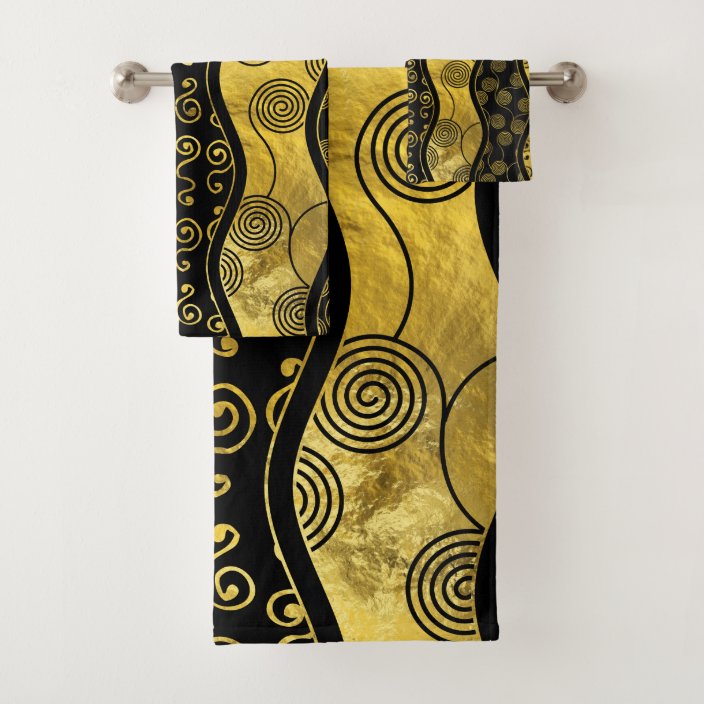 Luxury Black and Gold African Pattern Bath Towel Set Zazzle.ca