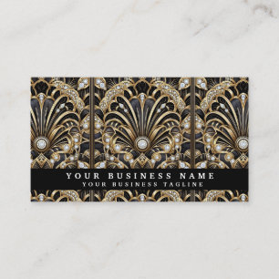 Luxury Black and Gold Art Deco Business Cards