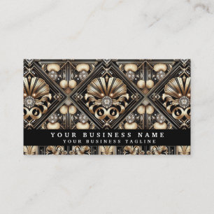 Luxury Black and Gold Art Deco Business Cards