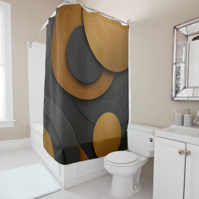 Luxury Black and Gold Geometric Abstract Design (In Situ)