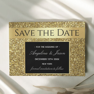 Luxury Black and Gold Wedding Save The Date
